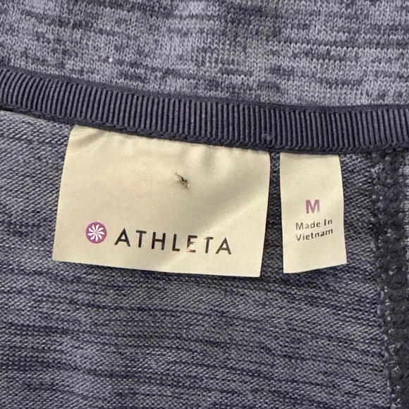 Athleta Workout Blue, Front Zip Hooded Vest with Criss Cross Back- size M - Picture 8 of 9